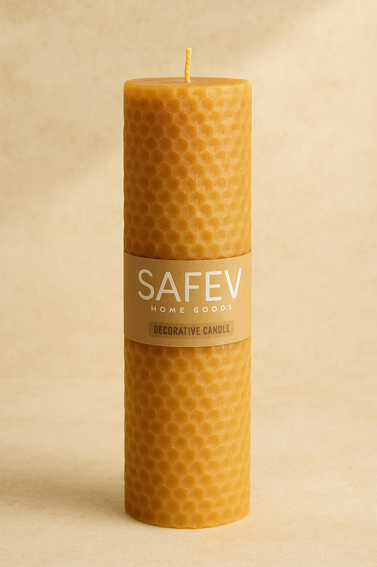 El Yapımı 20CM Bal Peteği Baton Mum Dekoratif Silindir Mum Uzun Yanma Süreli SHN-2041