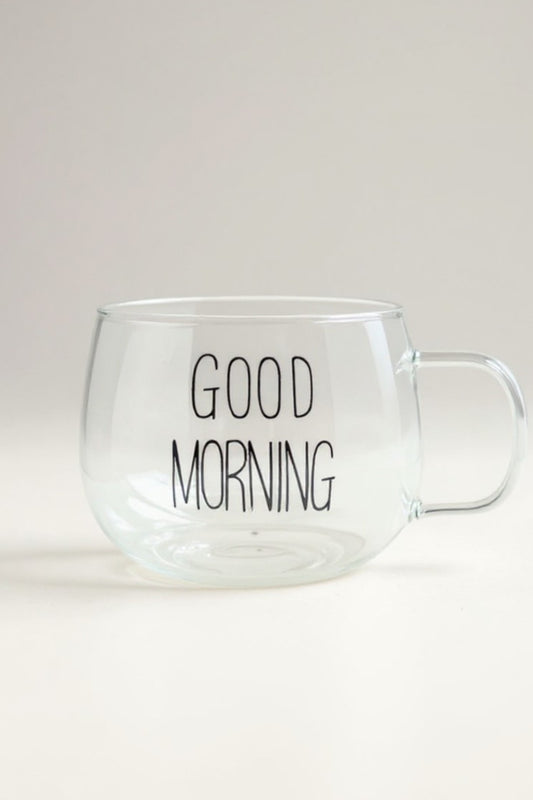 2 Li Good Morning Borosilikat Cam Kupa Bardak Seti KW-704