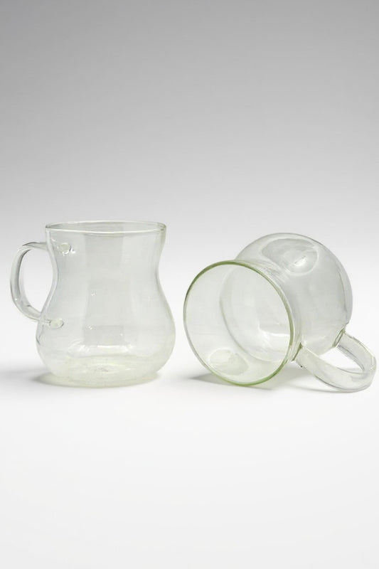 2 Li Isıya Dayanıklı Borosilikat Cam Kupa Bardak Seti KW-709