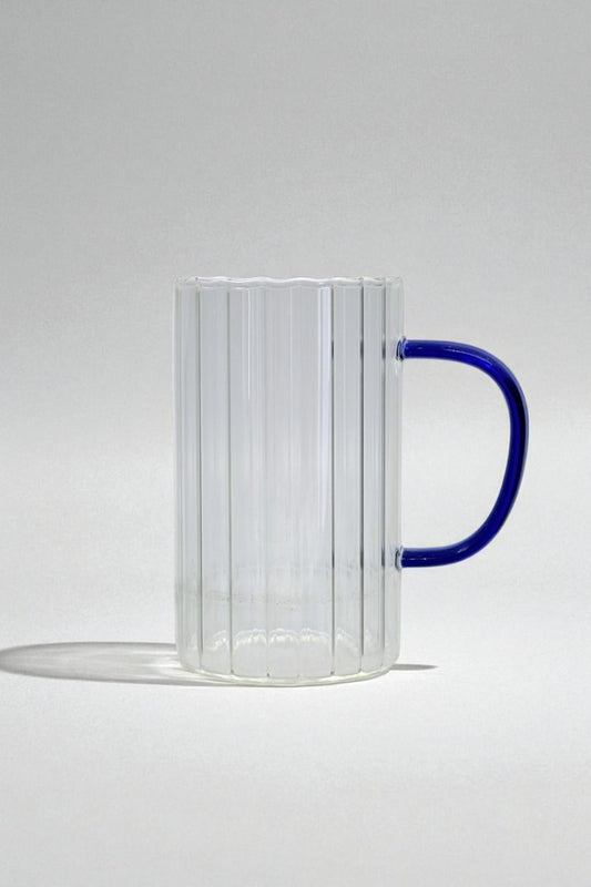 2 Li Isıya Dayanıklı Çizgi Tasarımlı Borosilikat Cam Kupa Bardak Seti KW-705