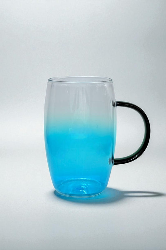 2 Li Isıya Dayanıklı Gradyan Tasarımlı Borosilikat Cam Kupa Bardak Seti KW-710