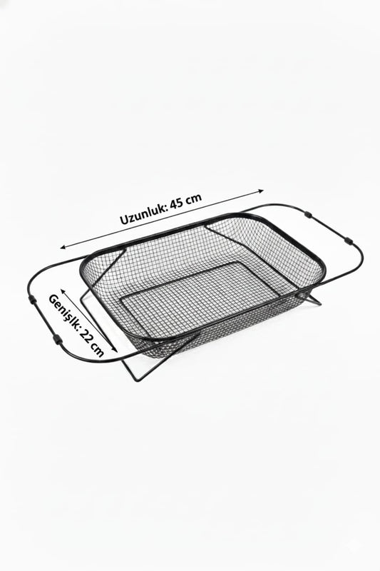 Siyah 45 Cm Meyve Sebze Yıkama ve Bulaşık Süzgeci KW-270B