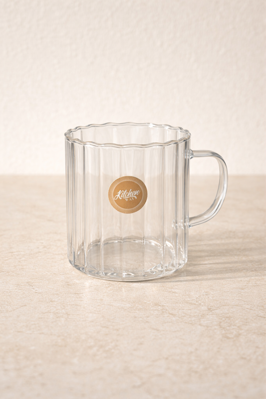 Borosilikat 2’li Cam Meşrubat Kupa 350ml Isıya Dayanıklı Şeffaf Cam Kupa Seti KW-1049