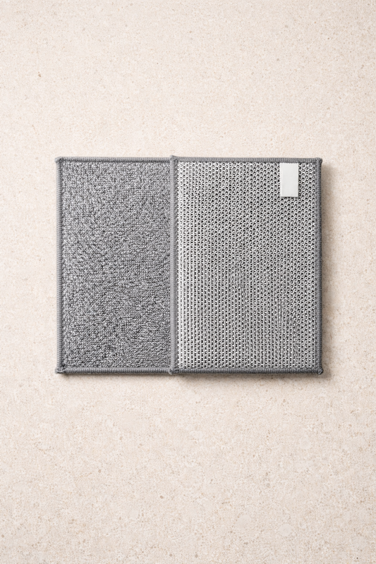 Telli ve Kumaş Taraflı Mikrofiber Bez Çift Taraflı Etkili Temizlik Bezi 2'li Set SHN-1311