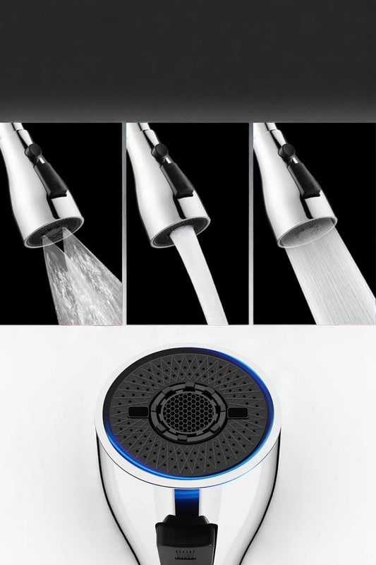 3 Fonksiyonlu Tasarruflu 360 Derece Döner Musluk Başlığı SHN-1377