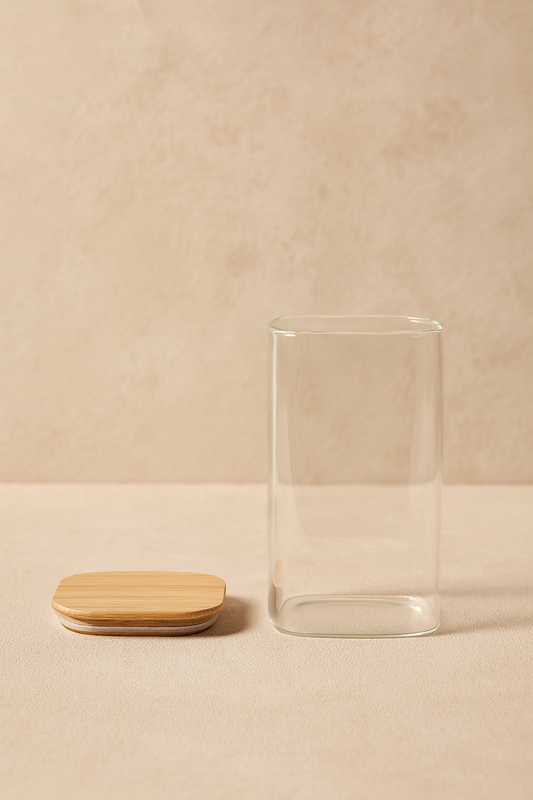 2'li Bambu Conta Kapaklı Kavanoz KW-815