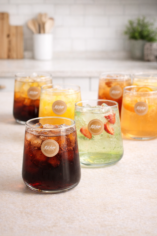 Borosilikat 6’lı Cam Meşrubat Bardak 450ml Isıya Dayanıklı Şeffaf Cam Bardak Seti KW-1047