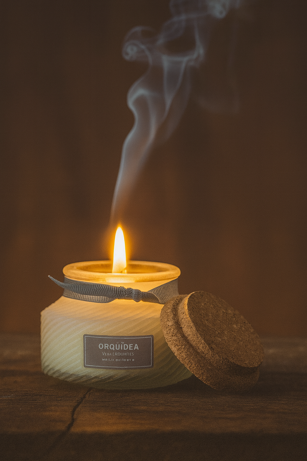 Mantar Kapaklı Dekor Camlı Kokulu Mum SHN-2003