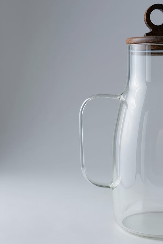 Akasya Kapaklı Ölçülü Cam Yağdanlık KW-813