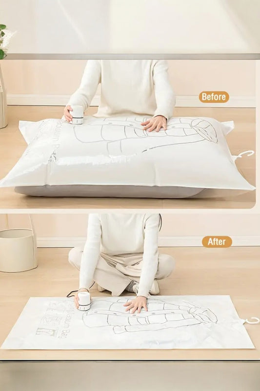 3'lü Asılabilen Mont Elbise Kıyafet İçin Vakumlu Saklama Poşeti Hurç 3'lü Set SHN-1144