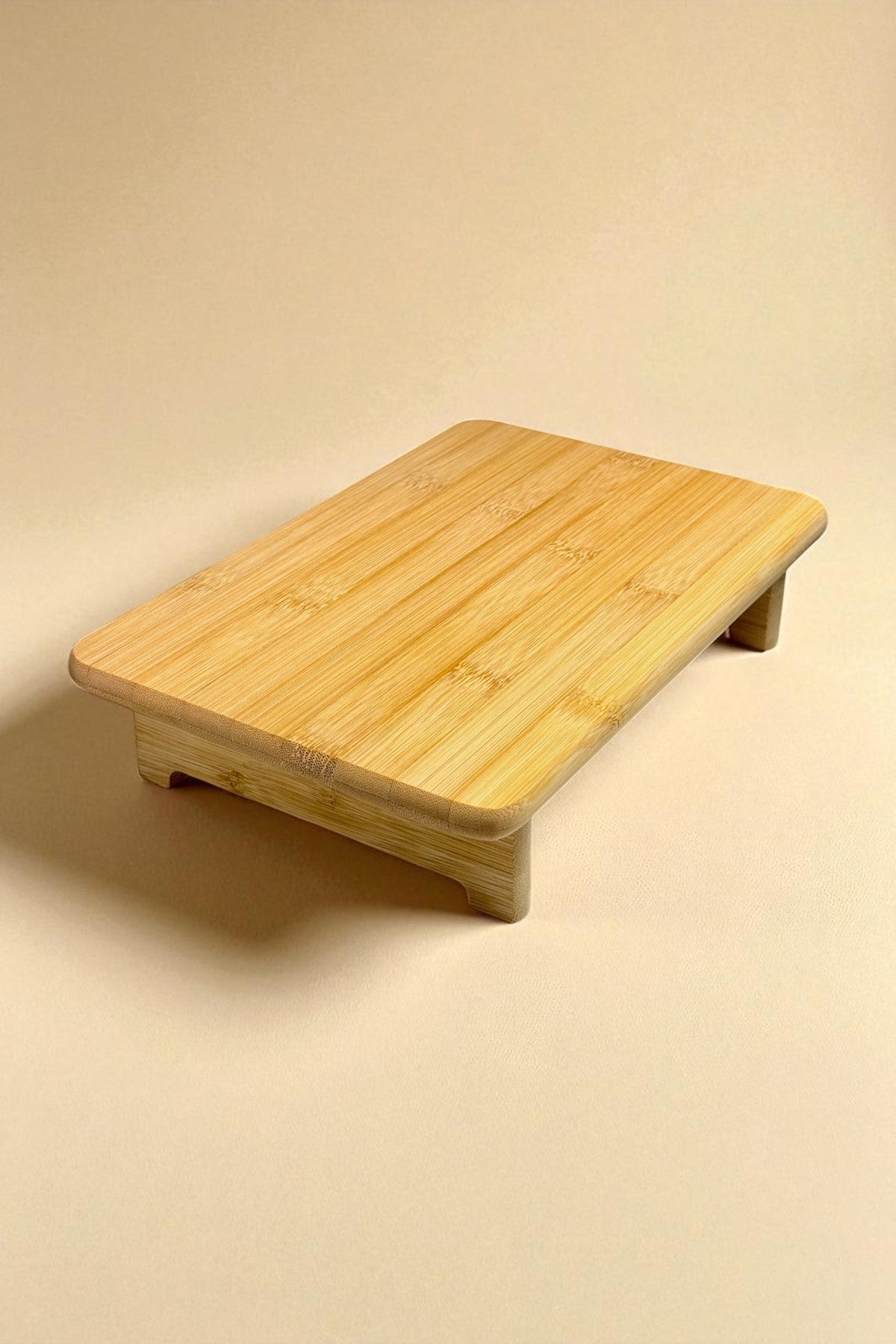Ayaklı Bambu Sunumluk Servis Tabağı 29x19CM KW-914