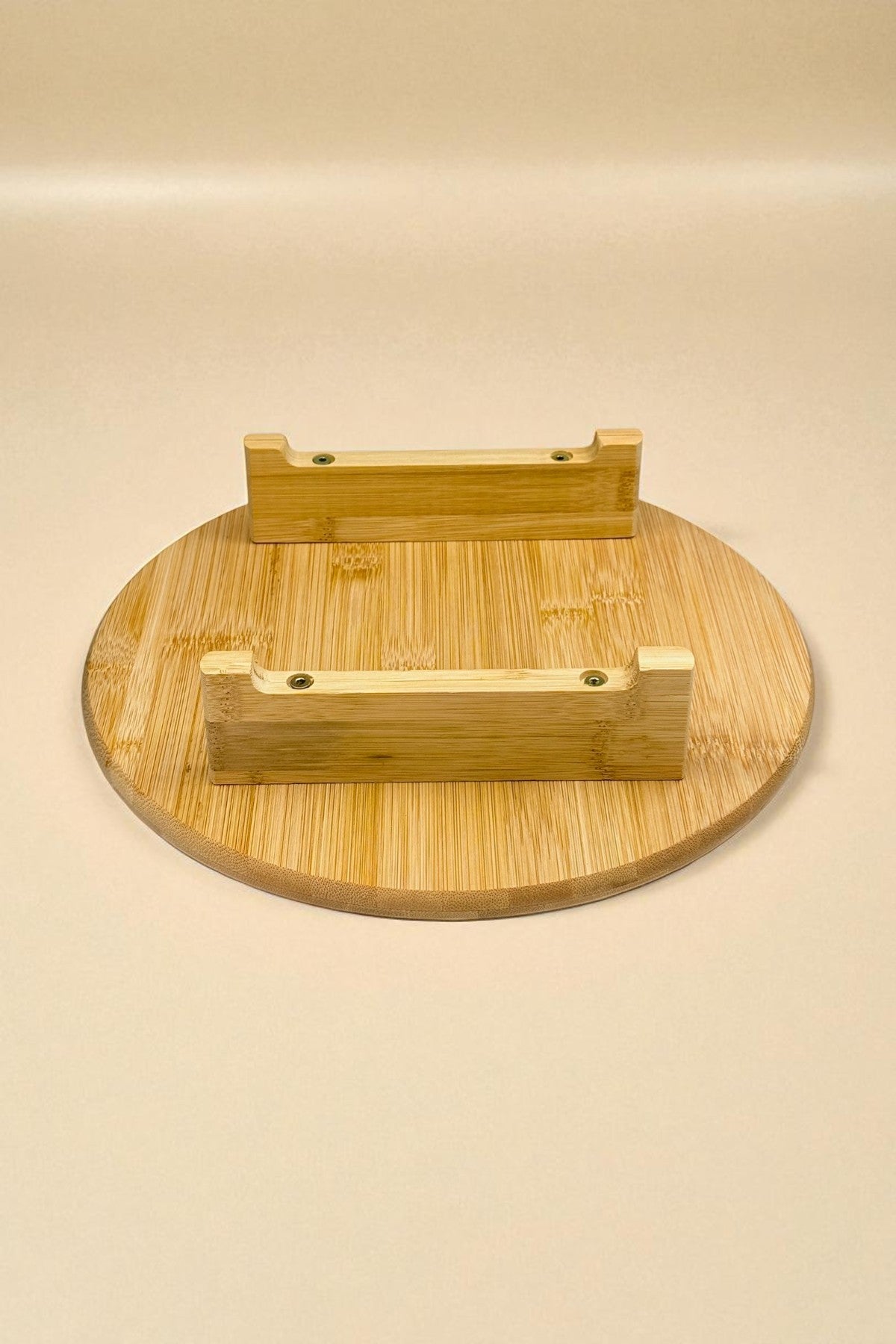 Ayaklı Yuvarlak Bambu Sunumluk Servis Tabağı 30CM CM KW-913