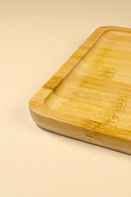 Bambu Sunumluk Kare Tepsi 25CM KW-155