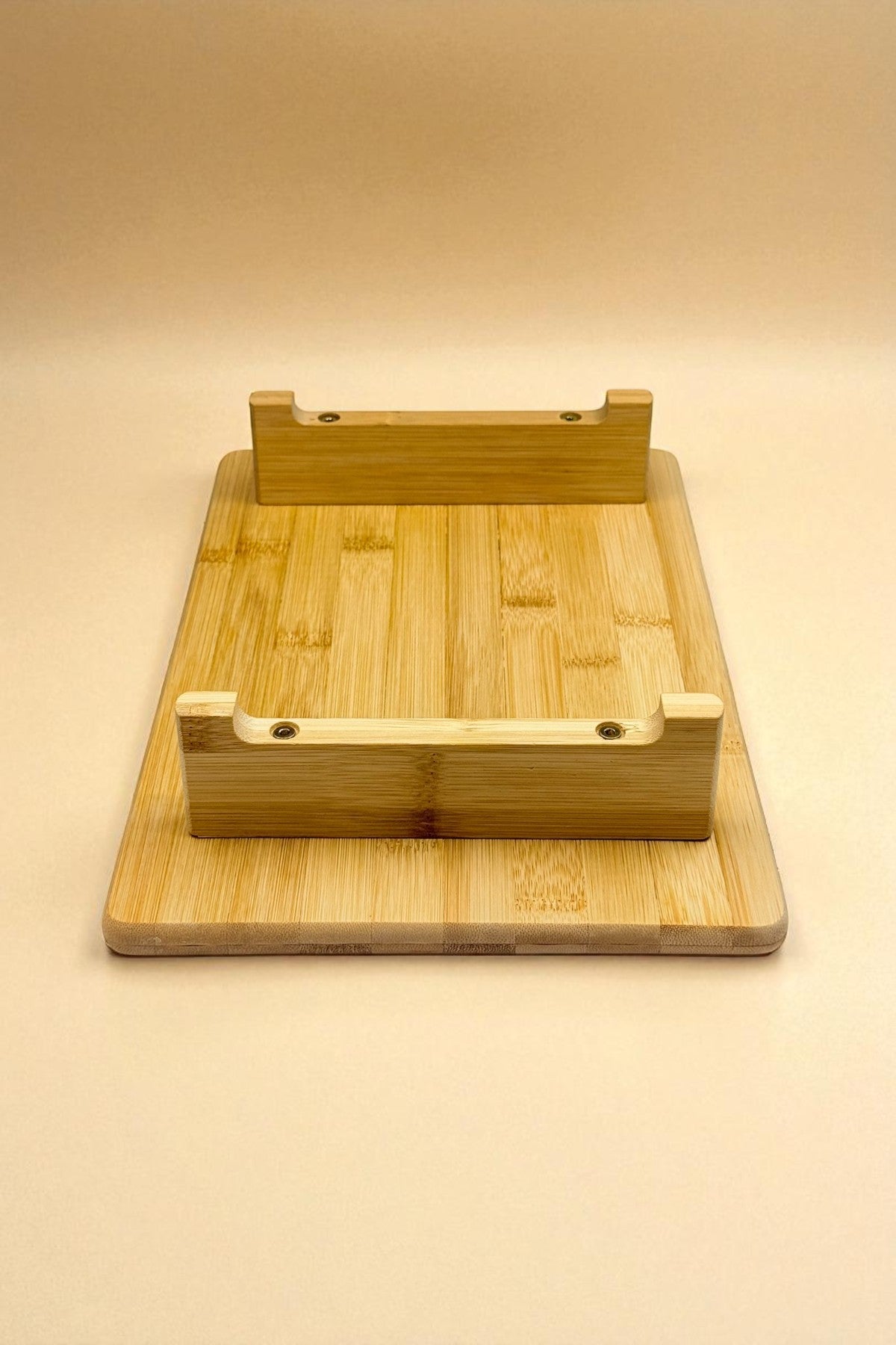 Ayaklı Bambu Sunumluk Servis Tabağı 32x21CM KW-915