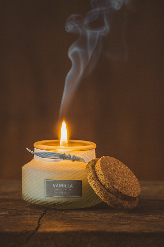 Mantar Kapaklı Dekor Camlı Kokulu Mum SHN-2003