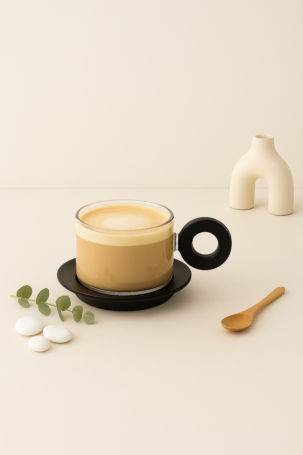 Akasya Kulplu 2'Li Borosilikat 250ml Fincan Seti KW-1074