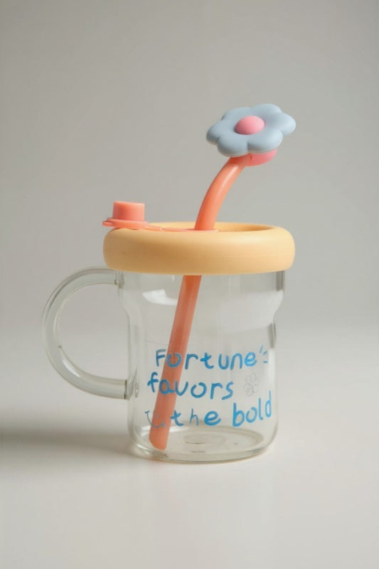 Fortune Pipetli Kapaklı Borosilikat Cam Matara KW-894