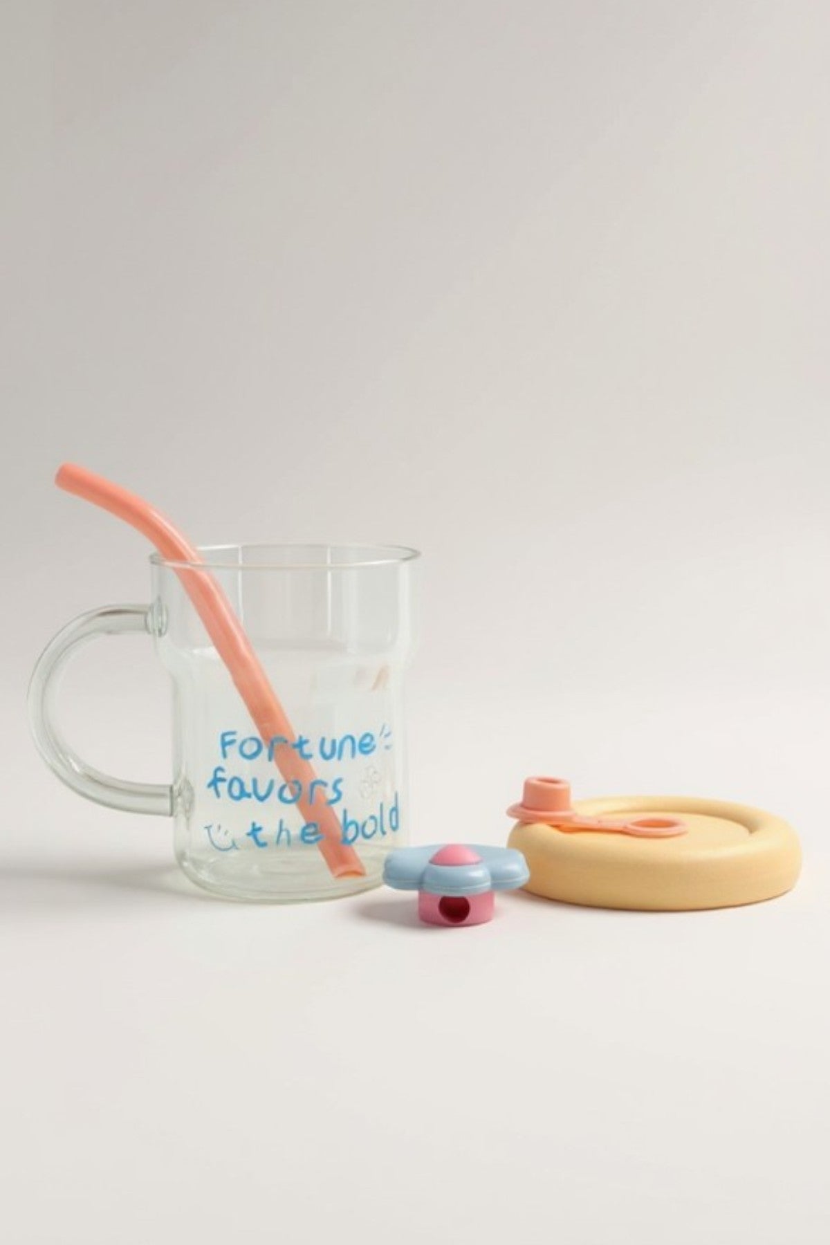 Fortune Pipetli Kapaklı Borosilikat Cam Matara KW-894