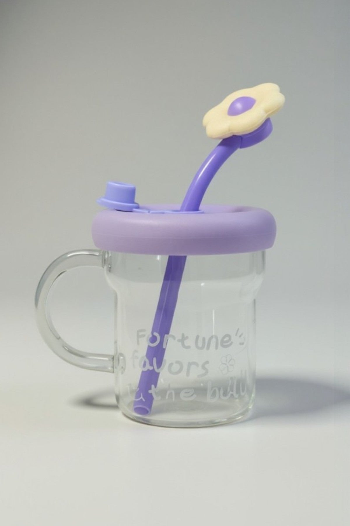 Fortune Pipetli Kapaklı Borosilikat Cam Matara KW-894