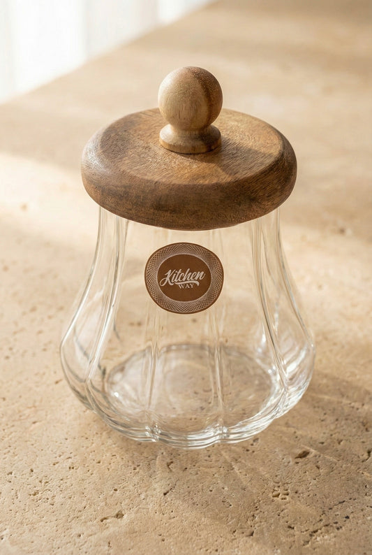 Akasya Conta Kapaklı Cam Kavanoz 550ML Hava Korumalı Saklama Kavanozu KW-1167