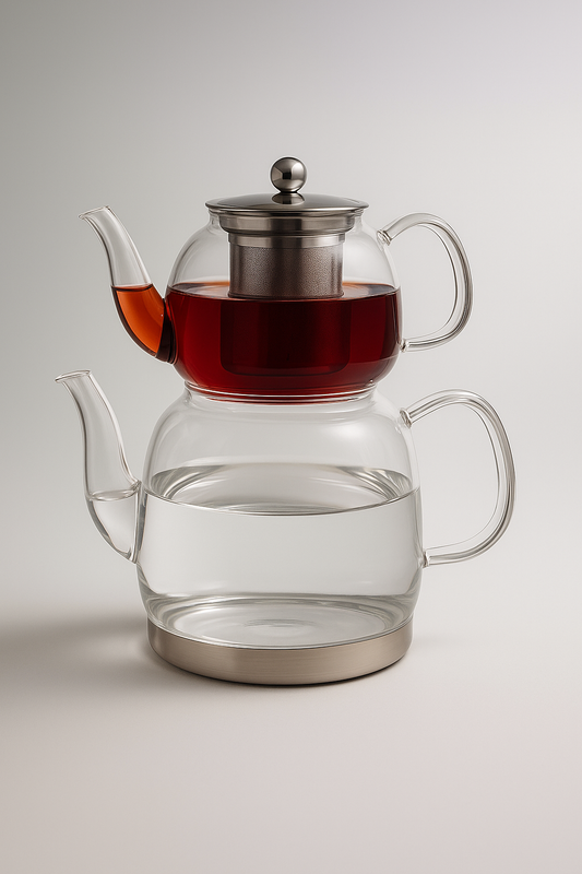 Valeria Borosilikat Cam Çaydanlık Seti KW-839