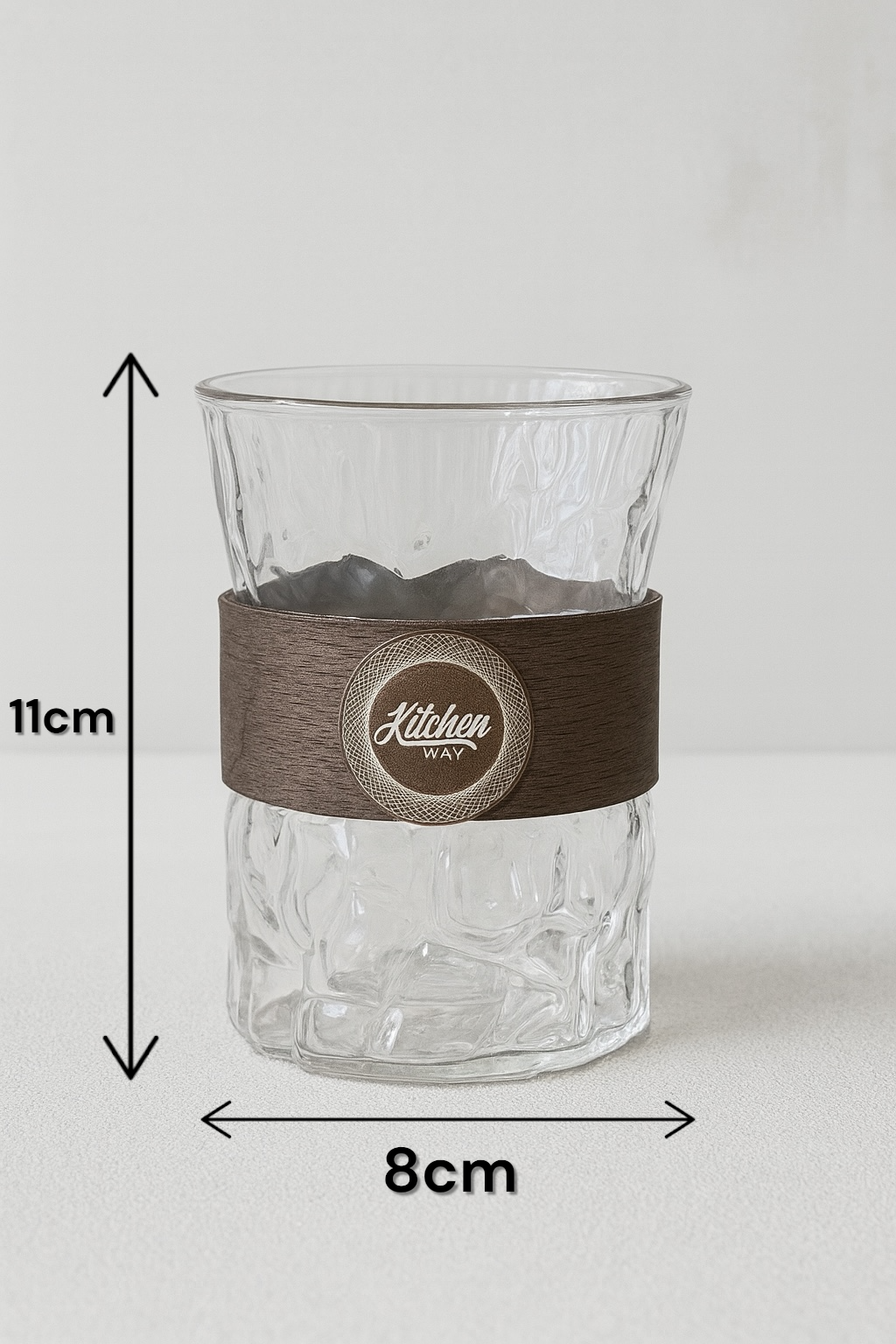 2’li Borosilikat Cam Bardak Set Akasya Tutamaçlı KW-856