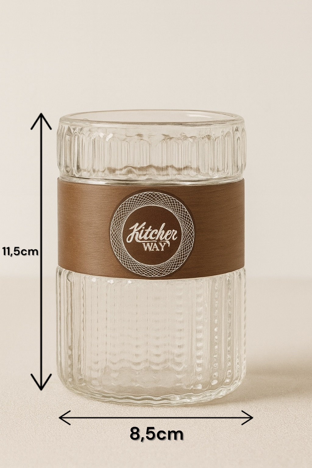 2’li Borosilikat Cam Bardak Akasya Tutamaçlı KW-853