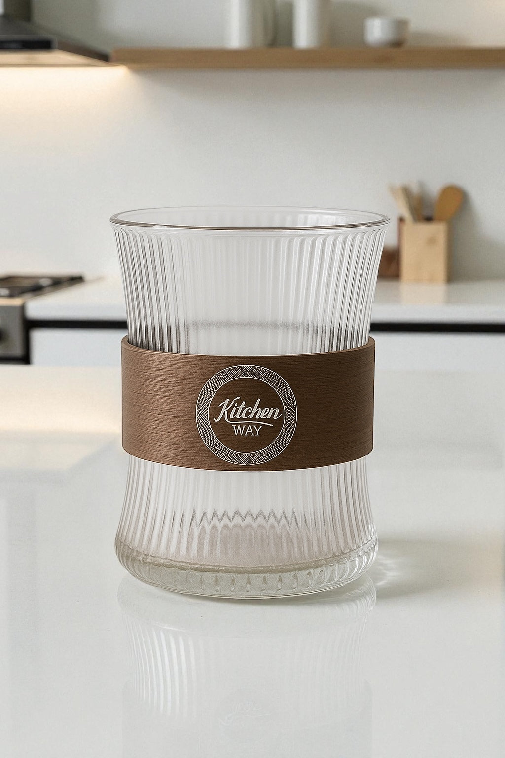 2’li Borosilikat Cam Bardak Seti Akasya Tutamaçlı KW-854