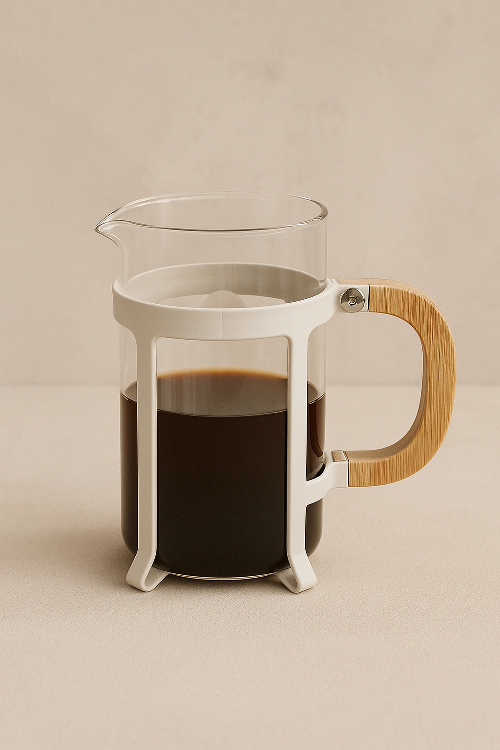 Bambu Saplı Borosilikat French Press 1000ml KW-1086