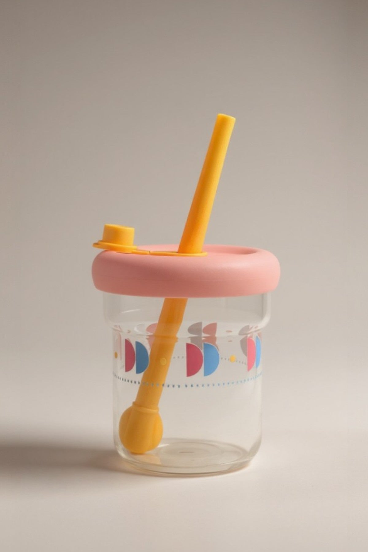 Pipetli Kapaklı Borosilikat Cam Matara KW-885