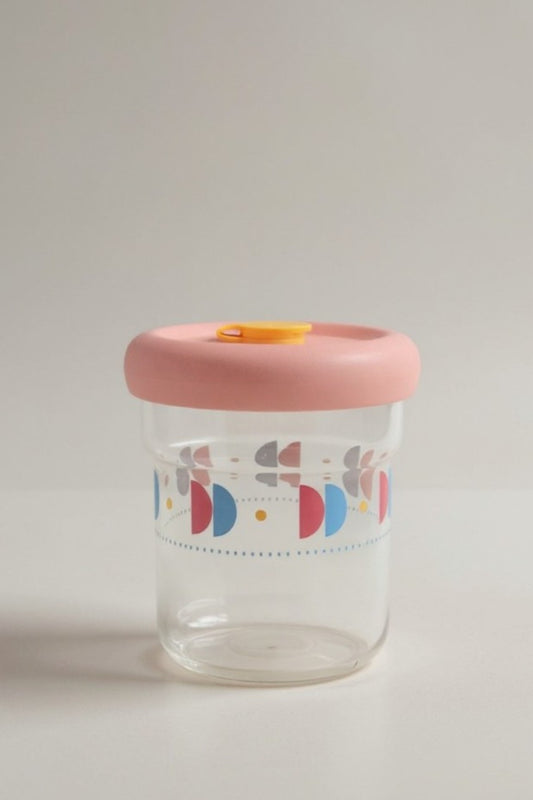 Pipetli Kapaklı Borosilikat Cam Matara KW-885