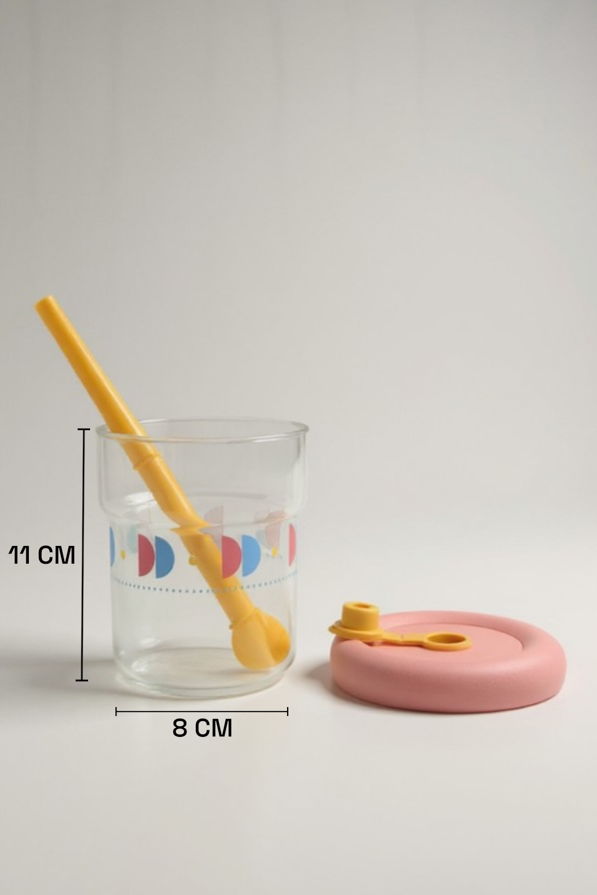 Pipetli Kapaklı Borosilikat Cam Matara KW-885