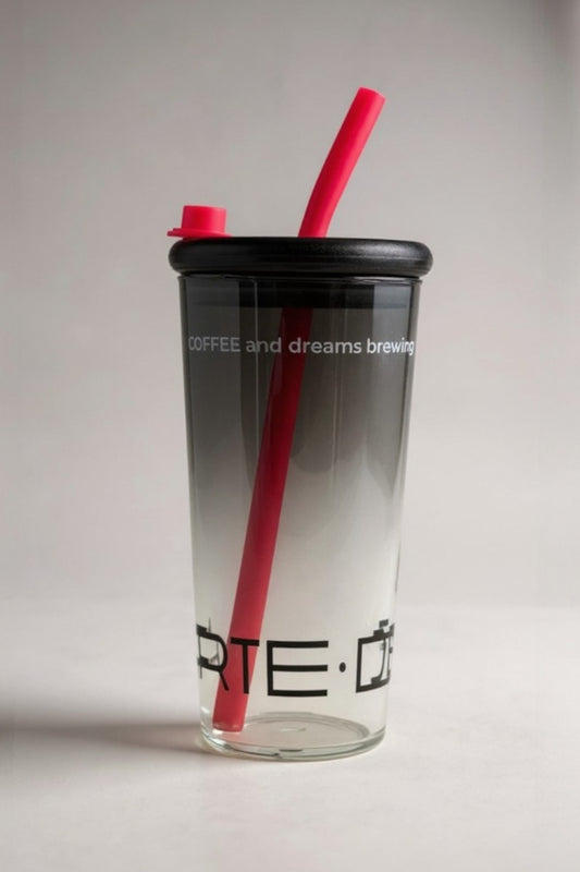 Pipetli Kapaklı Gradyan Tasarımlı Borosilikat Cam Matara KW-887