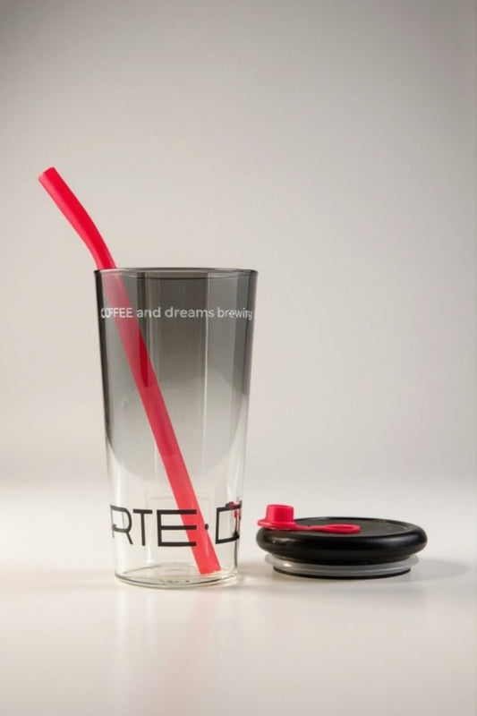 Pipetli Kapaklı Gradyan Tasarımlı Borosilikat Cam Matara KW-887