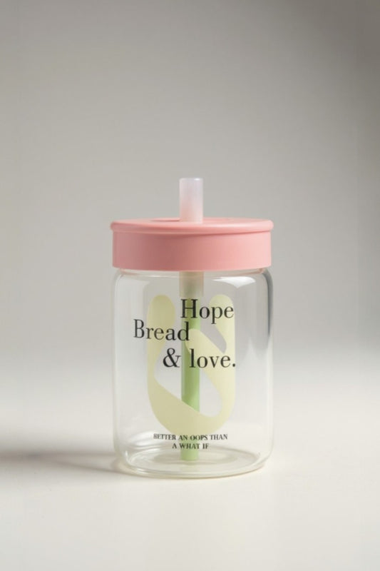 Pipetli Saplı Kapaklı Borosilikat Cam Matara KW-883