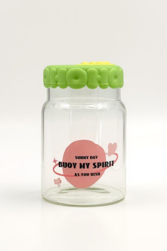 Pipetli Silikon Kapaklı Borosilikat Cam Matara KW-881