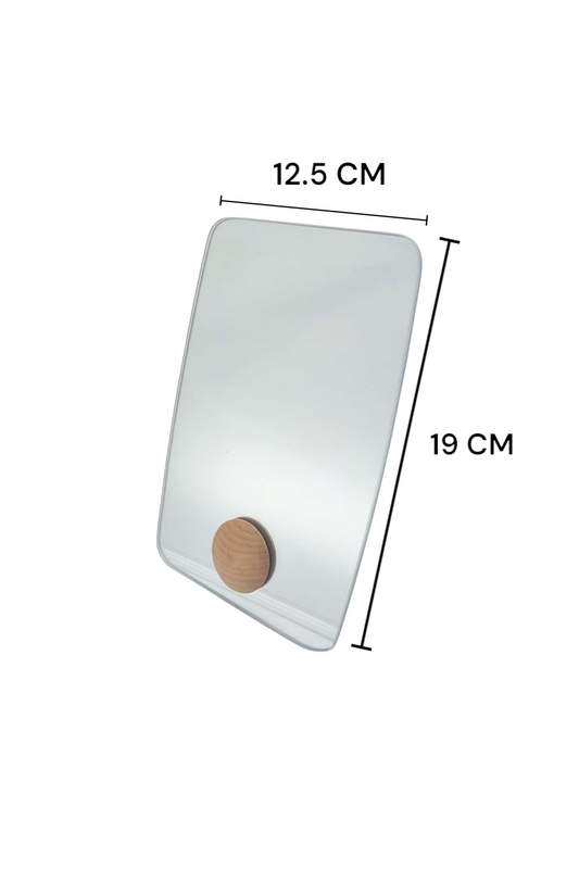 Yuvarlak Top Ayaklı Dikdörtgen Makyaj Aynası 12.5CM x 19CM SHN-1033
