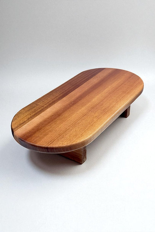 Ayaklı Akasya Oval Sunumluk KW-938