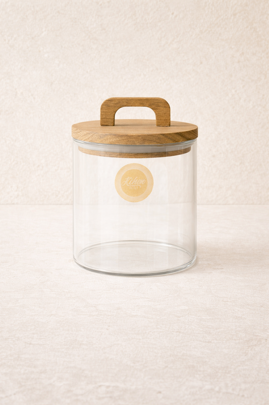 Akasya Yuvarlak Conta Kapaklı 3'lü Borosilikat 600ml Kavanoz Seti KW-770