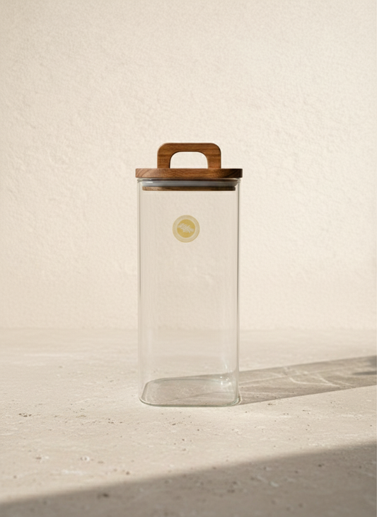 Akasya Conta Kapaklı 3'lü Borosilikat 1750ml Kare Kavanoz Seti KW-778