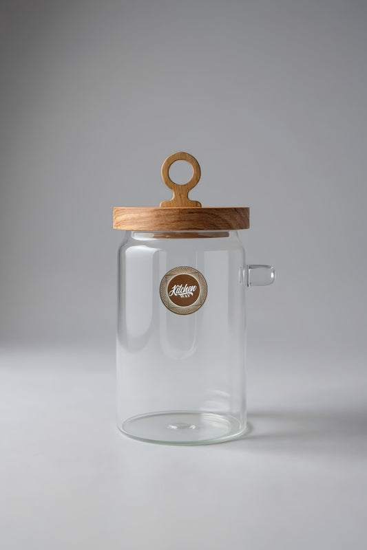 Akasya Kaşıklı Conta Kapaklı Kavanoz Baharatlık KW-800