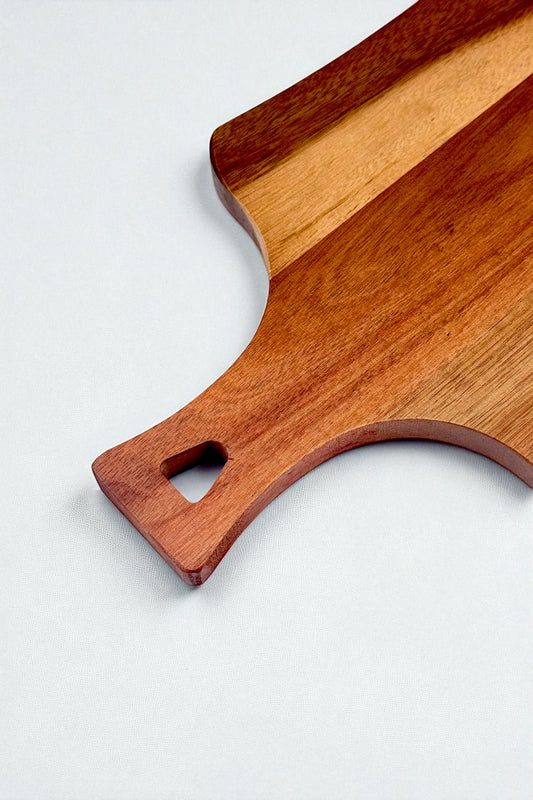 Akasya Kesme Tahtası Saplı Kesim Panosu 26x18CM KW-946