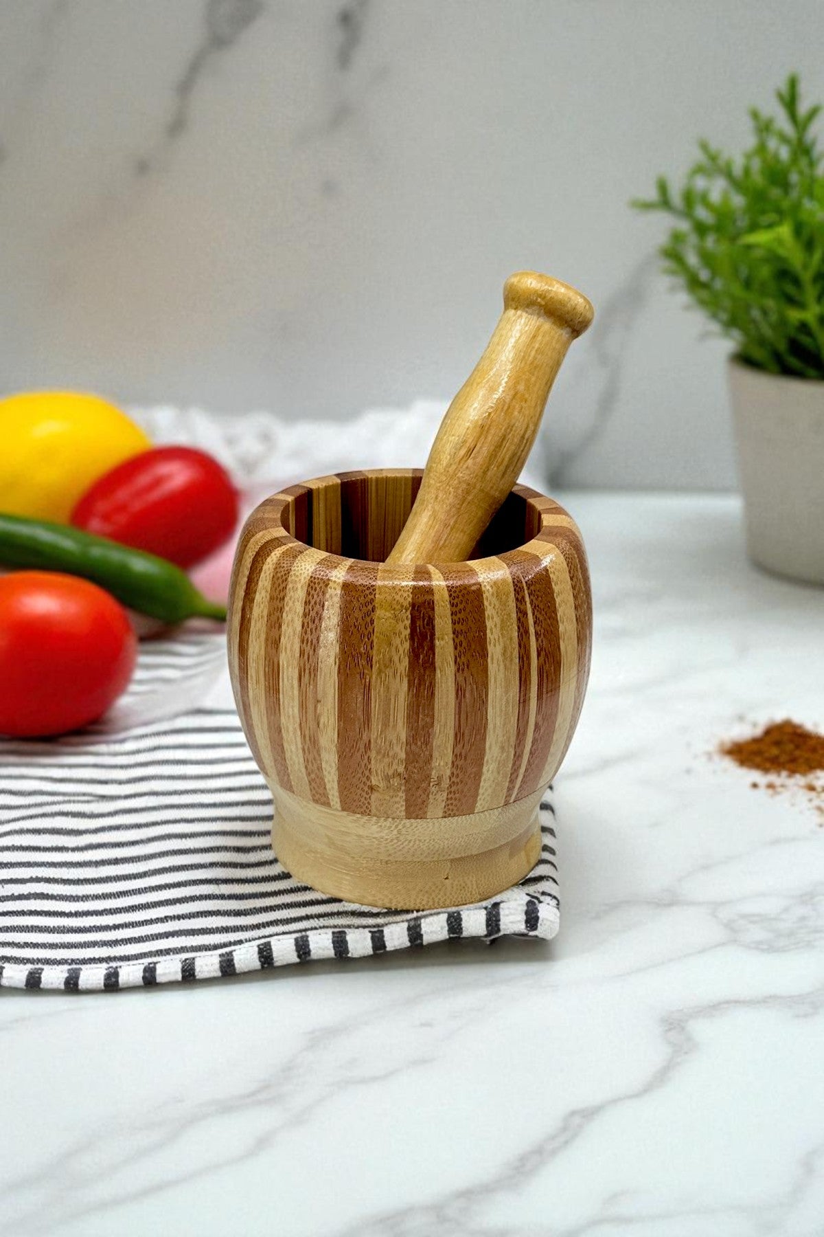 Bambu Havan Haşhaş Sarımsak Döveceği KW-463
