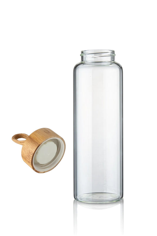 Bambu Kapaklı İpli Cam Matara KW-344B