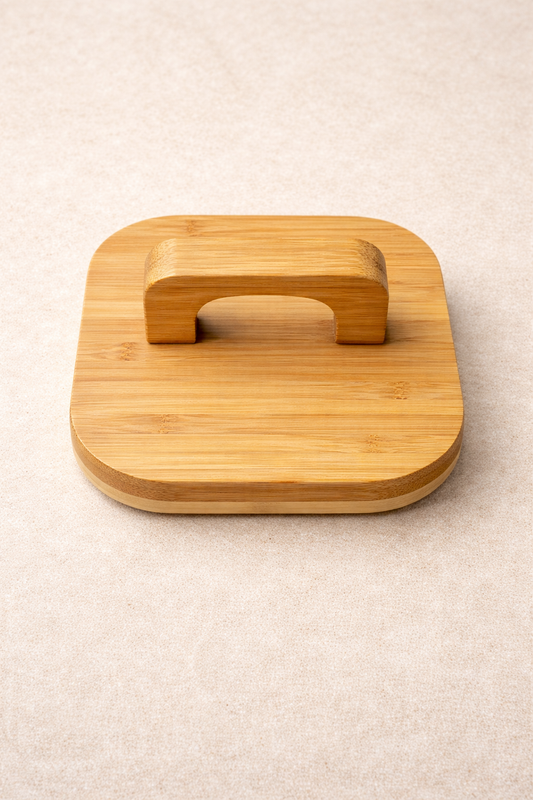 Bambu Conta Kapaklı Borosilikat 750ml Kare Kavanoz KW-779