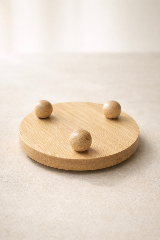 Top Ayaklı Sunumluk Bambu Sunum Standı 10cm KW-966