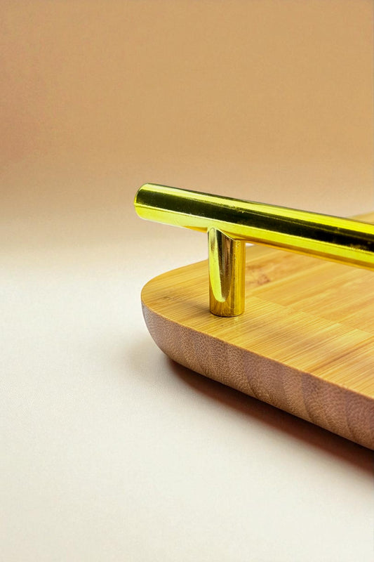 Gold Tutma Saplı Bambu Sunumluk KW-978