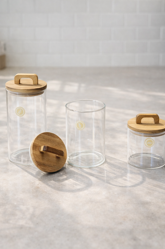 Akasya Conta Kapaklı Kavanoz Set Baharatlık KW-770 Series