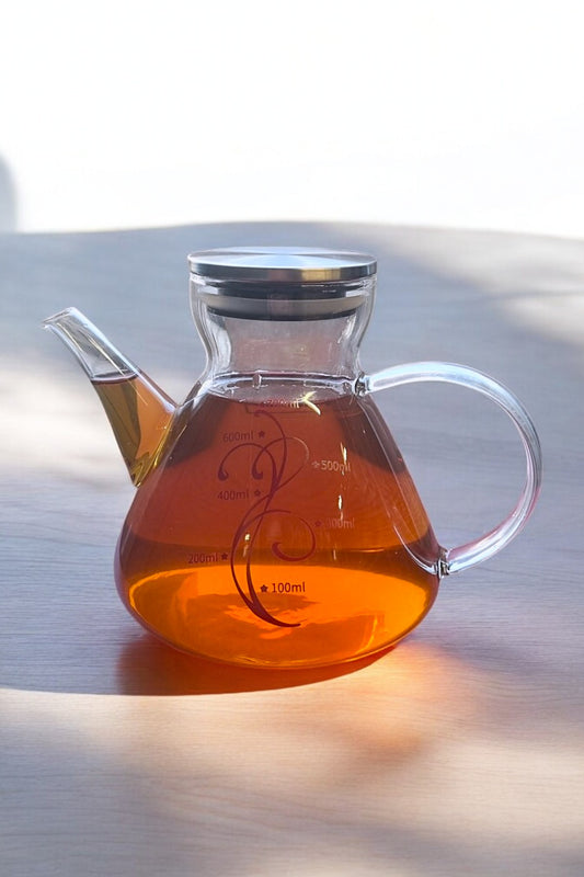 Borosilikat Cam Yağdanlık Metal Kapaklı Contalı Sızdırmaz 700ml Yağdanlık KW-393