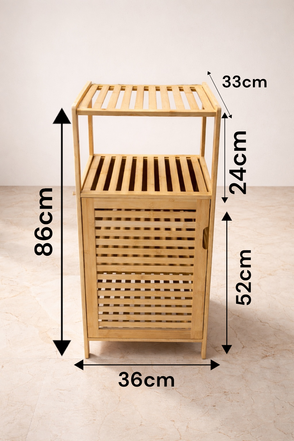 Bambu Çamaşır Sepeti Ayaklı Doğal Bambu Dayanıklı Şık Tasarım SHN-2095